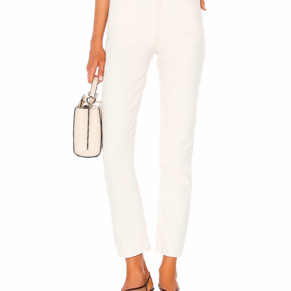 Agolde Women's Straight Leg Jeans in Cream